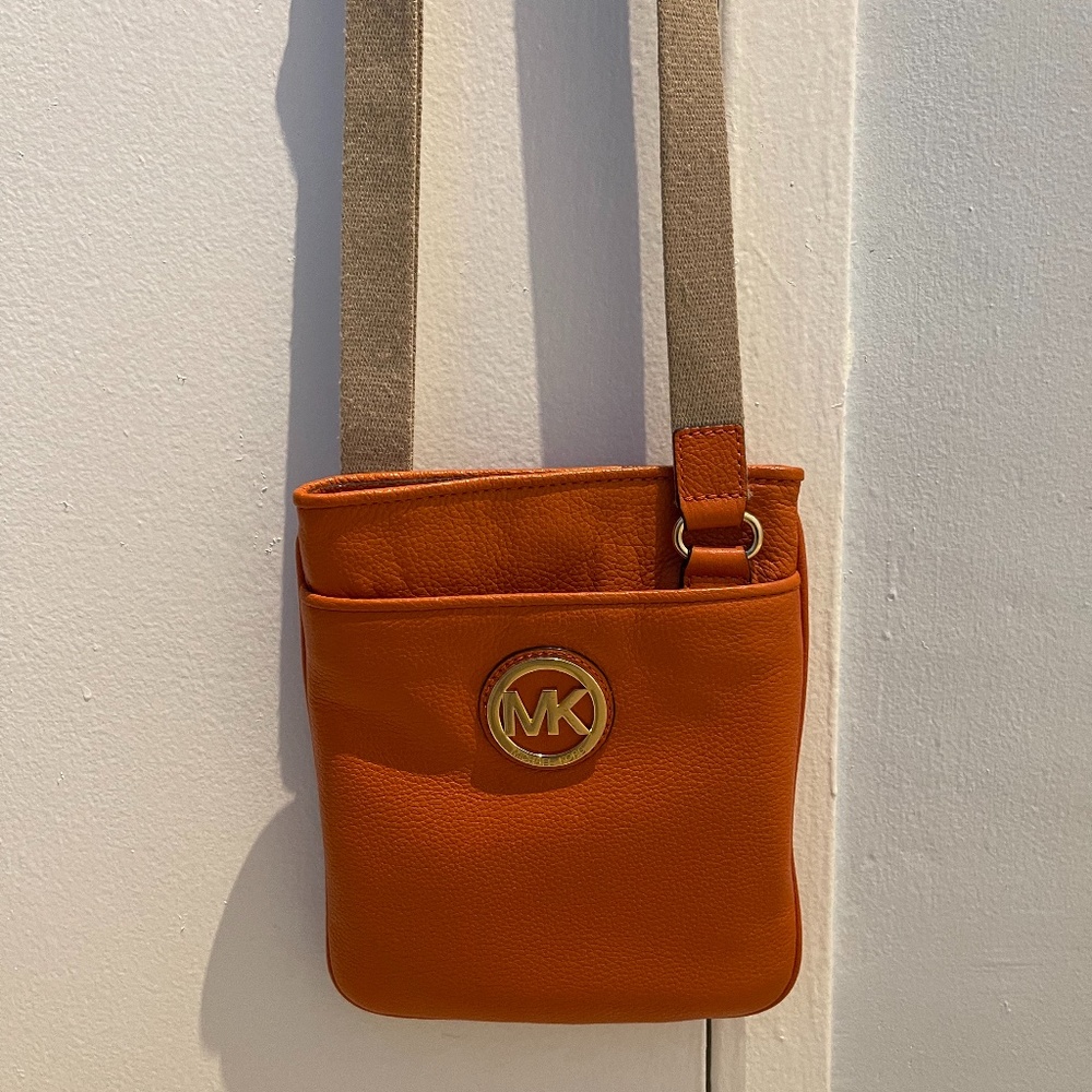 Michael Kors Crossbody Orange Handbag